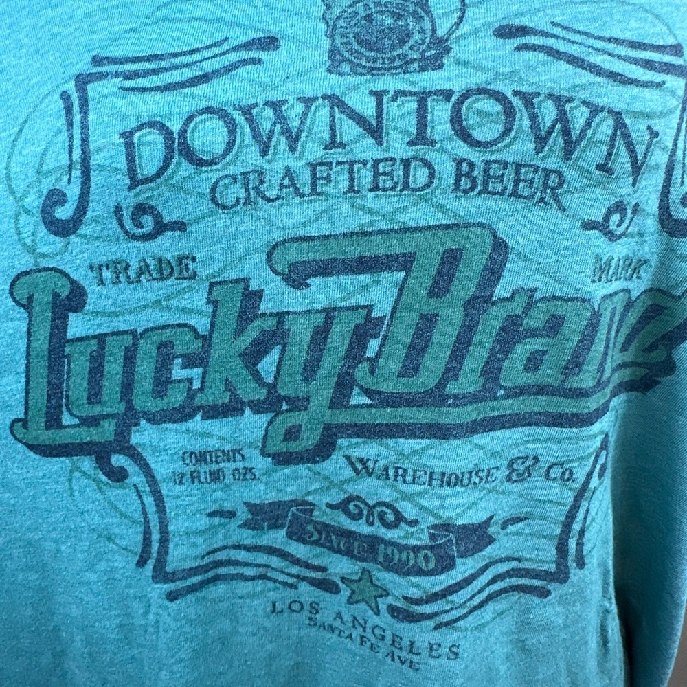 Lucky Brand crafted beer Los Angeles graphic T-shirt size XXL - Picture 6 of 7